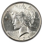 1934 Peace Dollar MS-62 PCGS