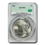 1934 Peace Dollar MS-63 CACG