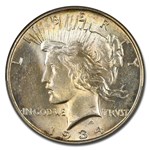 1934 Peace Dollar MS-63 PCGS