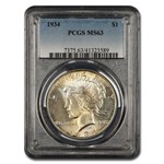 1934 Peace Dollar MS-63 PCGS