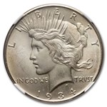 1934 Peace Dollar MS-64 NGC