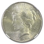 1934 Peace Dollar MS-65 NGC