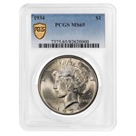 1934 Peace Dollar MS-65 PCGS