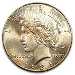 1934 Peace Dollar MS-65 PCGS