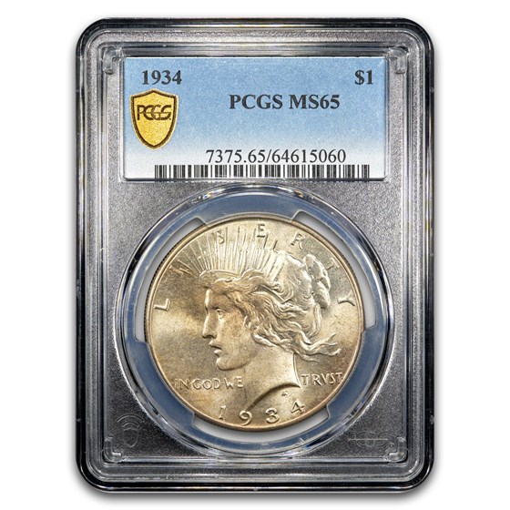 1934 Peace Dollar MS-65 PCGS