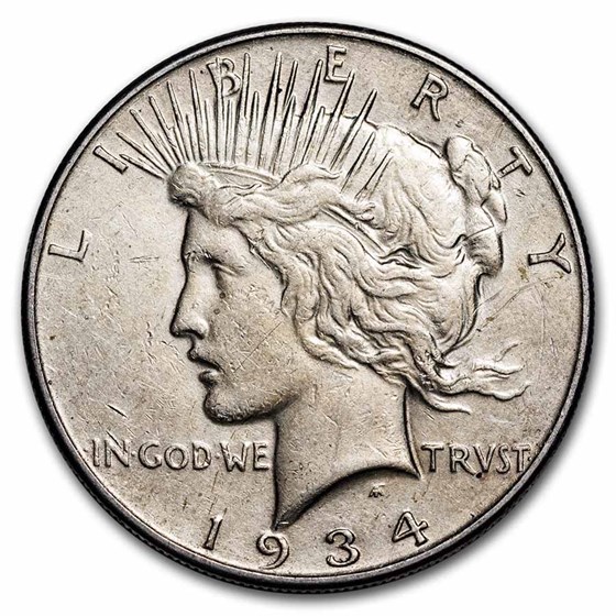 1934 Peace Dollar XF Details (Cleaned) 1934 Peace Dollar XF Details (Cleaned)