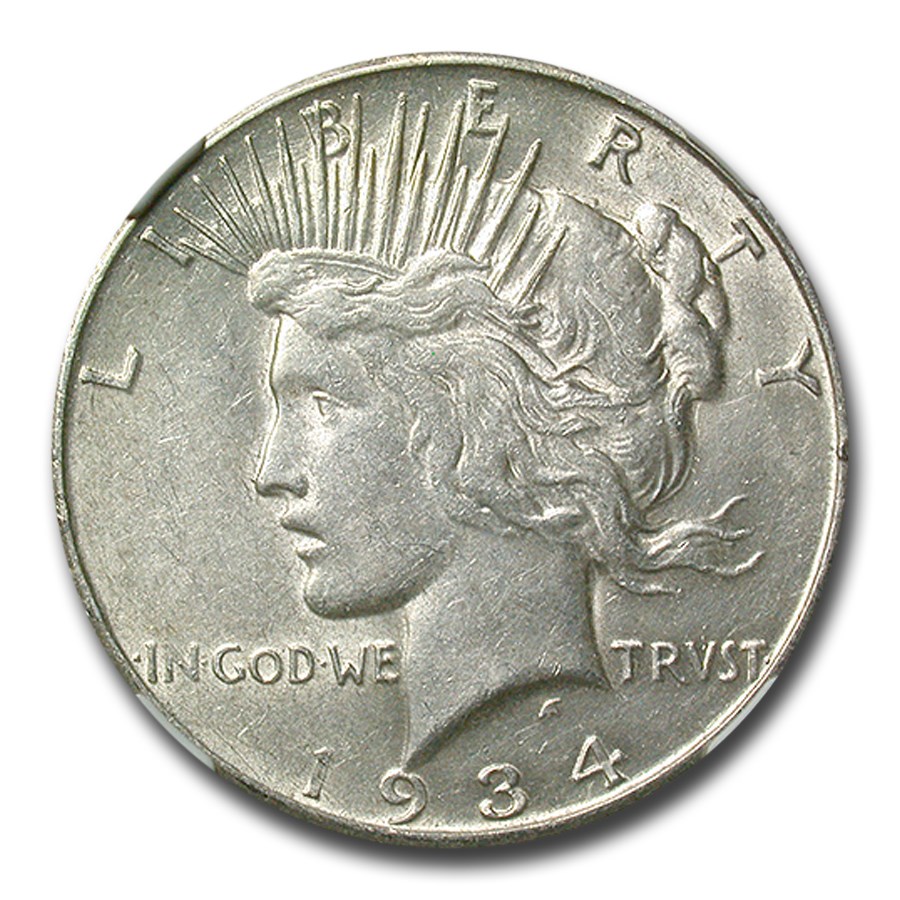 1934-S Peace Dollar AU-53 NGC