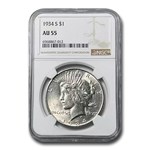 1934-S Peace Dollar AU-55 NGC
