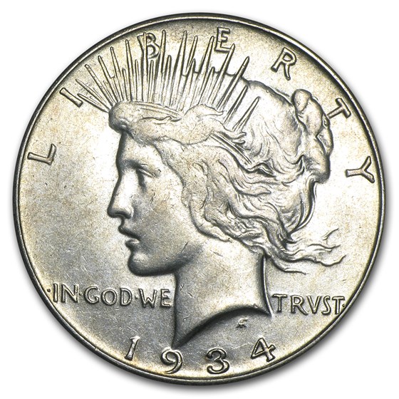 1934-S Peace Dollar AU-55