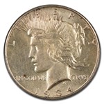1934-S Peace Dollar AU-58 PCGS