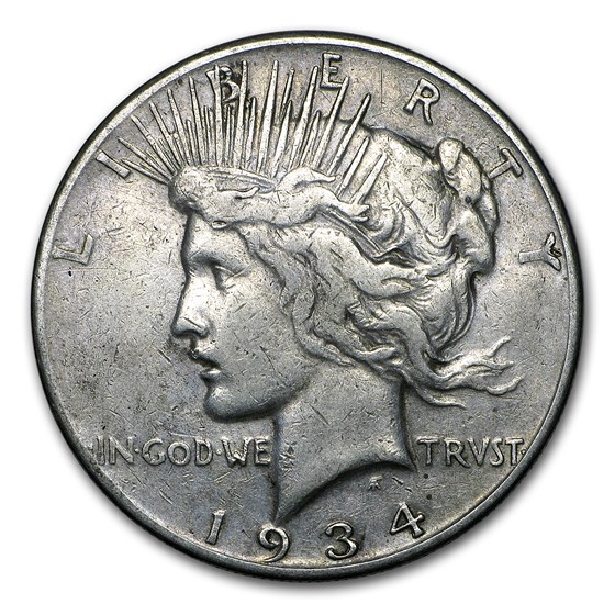 1934-S Peace Dollar Fine