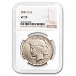 1934-S Peace Dollar VF-30 NGC