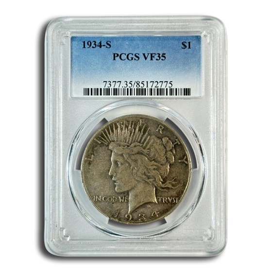 1934-S Peace Dollar VF-35 PCGS