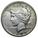 1934-S Peace Dollar VG Details (Cleaned)