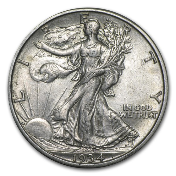 1934-S Walking Liberty Half Dollar AU 1934-S Walking Liberty Half Dollar AU