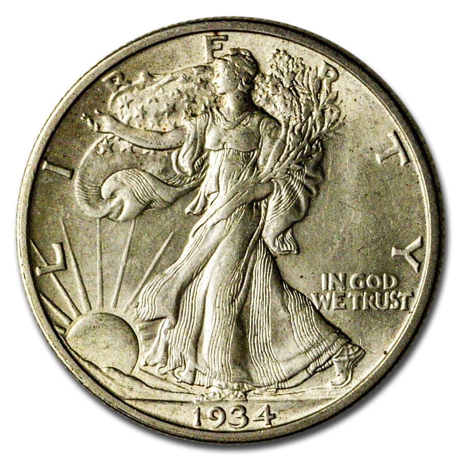 1934-S Walking Liberty Half Dollar BU