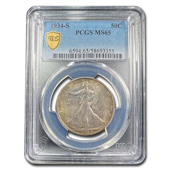 1934-S Walking Liberty Half Dollar MS-65 PCGS 1934-S Walking Liberty Half Dollar MS-65 PCGS