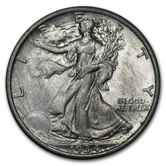 1934 Walking Liberty Half Dollar AU 1934 Walking Liberty Half Dollar AU