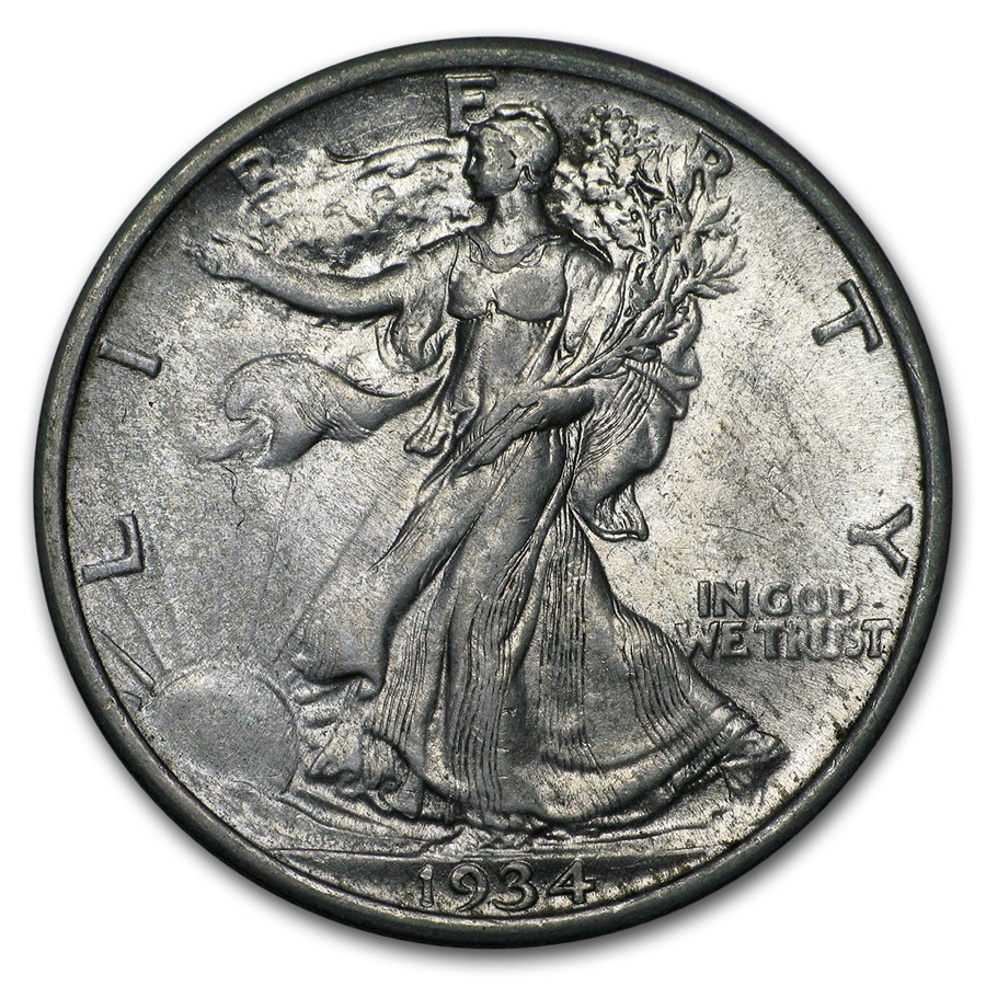 1934 Walking Liberty Half Dollar AU