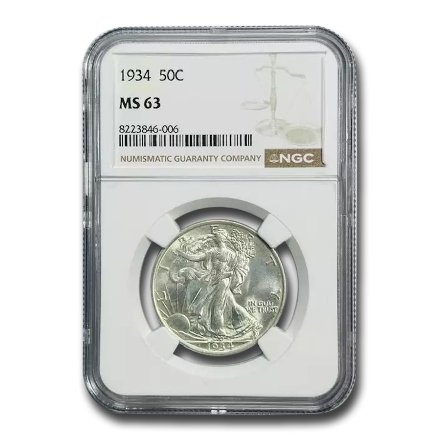 1934 Walking Liberty Half Dollar MS-63 NGC