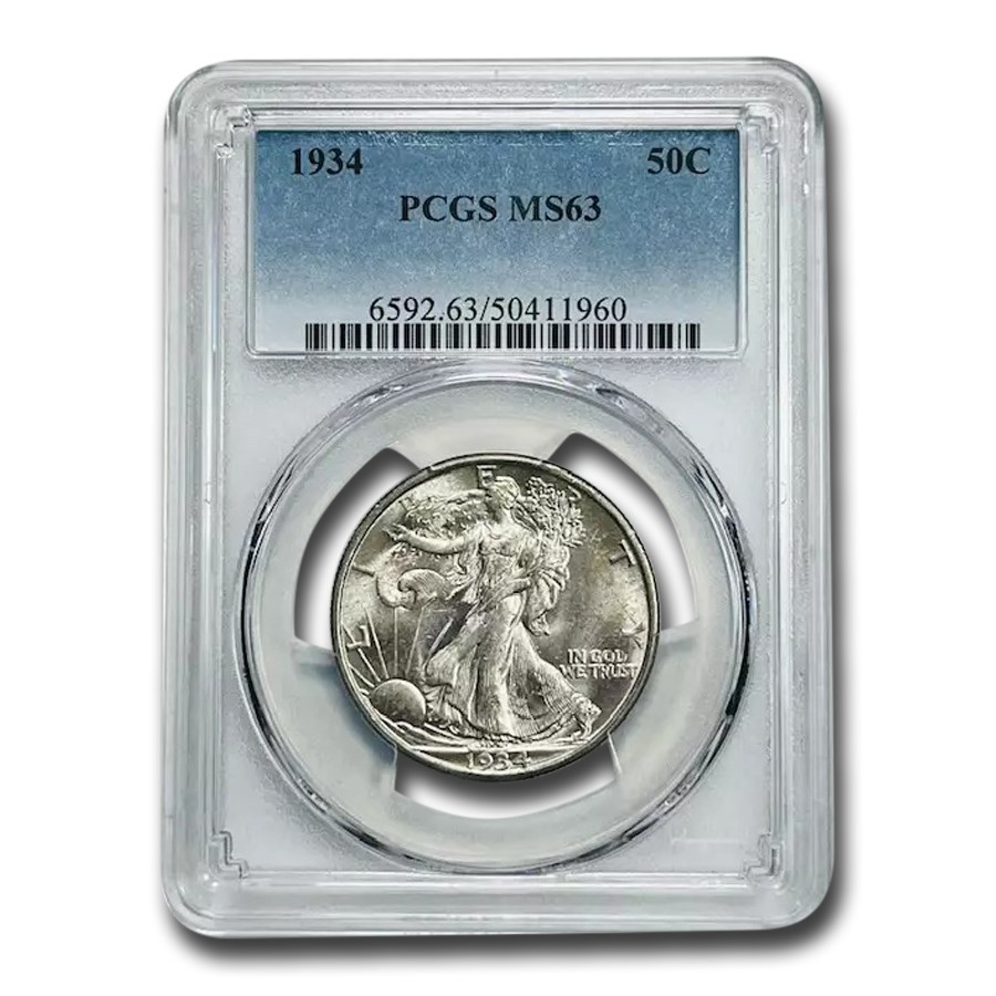1934 Walking Liberty Half Dollar MS-63 PCGS