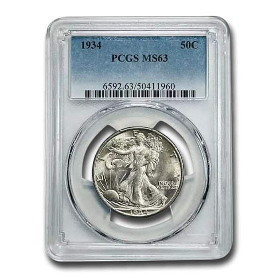 1934 Walking Liberty Half Dollar MS-63 PCGS 1934 Walking Liberty Half Dollar MS-63 PCGS