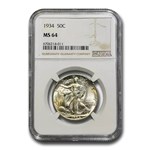 1934 Walking Liberty Half Dollar MS-64 NGC