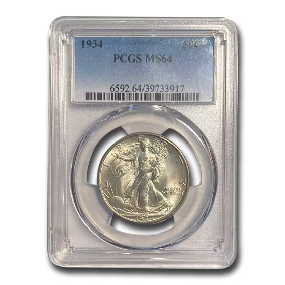 1934 Walking Liberty Half Dollar MS-64 PCGS 1934 Walking Liberty Half Dollar MS-64 PCGS
