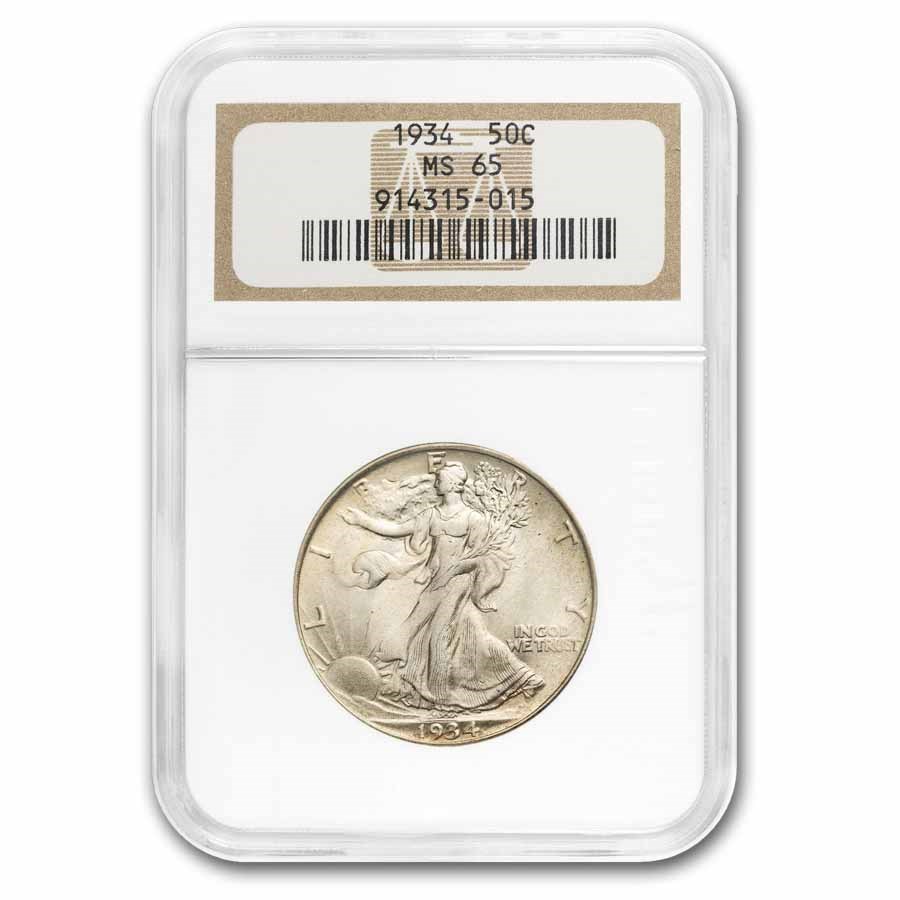 1934 Walking Liberty Half Dollar MS-65 NGC