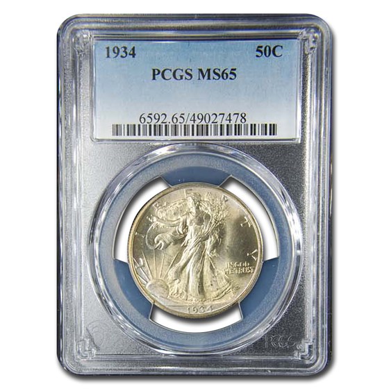 1934 Walking Liberty Half Dollar MS-65 PCGS 1934 Walking Liberty Half Dollar MS-65 PCGS