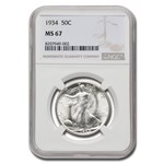 1934 Walking Liberty Half Dollar MS-67 NGC