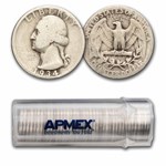 1934 Washington Quarter 40-Coin Roll Avg Circ