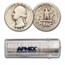 1934 Washington Quarter 40-Coin Roll Avg Circ