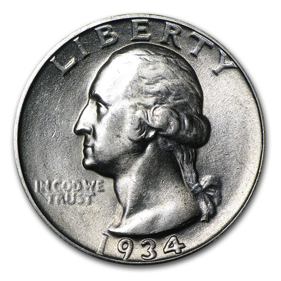 1934 Washington Quarter BU (Light Motto) 1934 Washington Quarter BU (Light Motto)