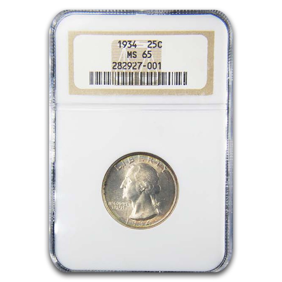 1934 Washington Quarter MS-65 NGC