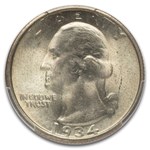 1934 Washington Quarter MS-65 PCGS (DDO)