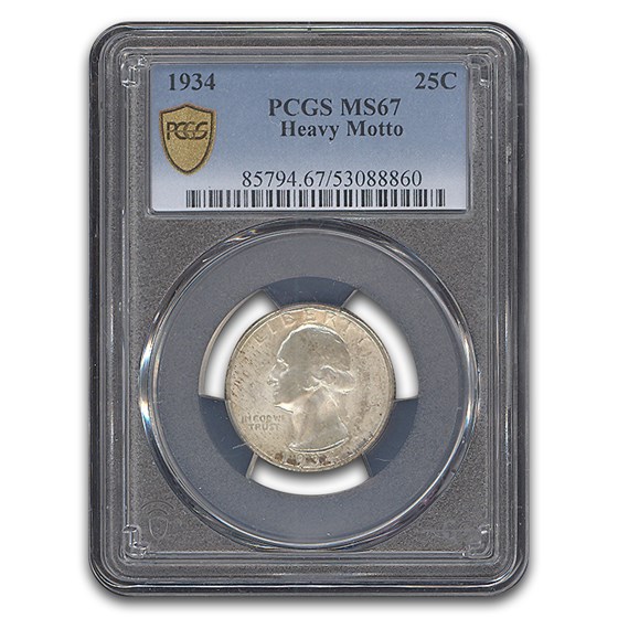 1934 Washington Quarter MS-67 PCGS