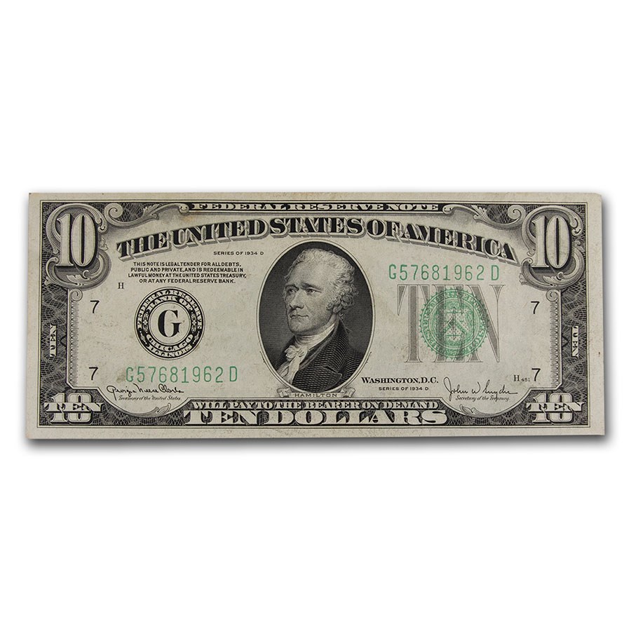 1934's $10 FRN AU (Districts of Our Choice)