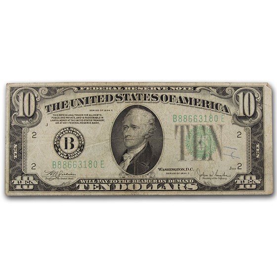 1934s $10 FRN Cull/Good 1934s $10 FRN Cull/Good