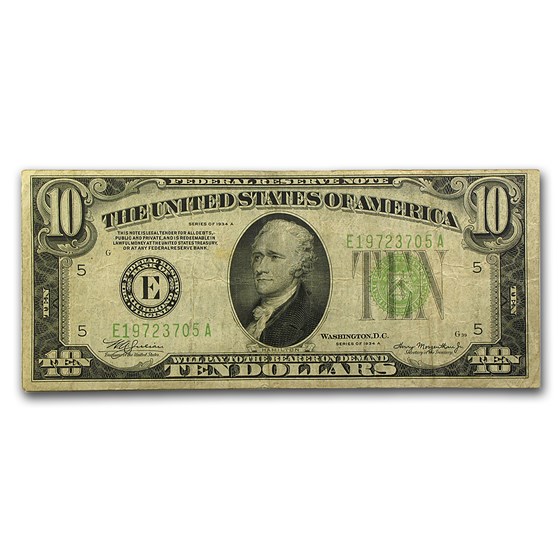 1934's $10 FRN VG/VF 1934's $10 FRN VG/VF