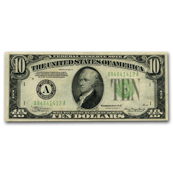 1934s $10 FRN XF (Districts of Our Choice) 1934s $10 FRN XF (Districts of Our Choice)
