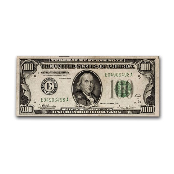 1934's $100 FRN XF (District of Our Choice) 1934's $100 FRN XF (District of Our Choice)