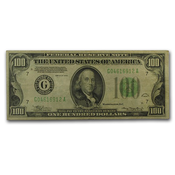 1934's $100 FRN's VG/VF (Districts of Our Choice) 1934's $100 FRN's VG/VF (Districts of Our Choice)