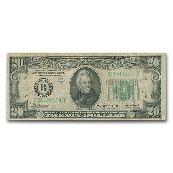 1934's $20 FRN VG/VF 1934's $20 FRN VG/VF