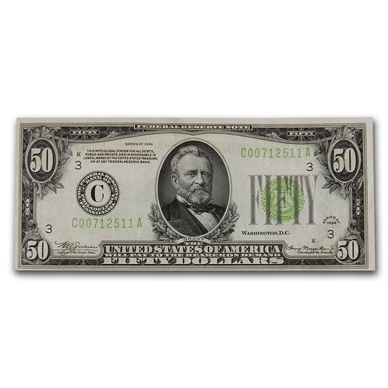 1934's $50 FRN AU (Districts of Our Choice) 1934's $50 FRN AU (Districts of Our Choice)