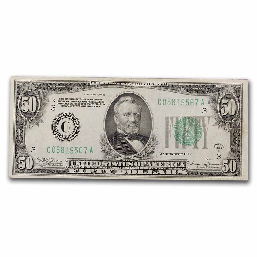 1934's $50 FRN's VF (Districts of Our Choice)