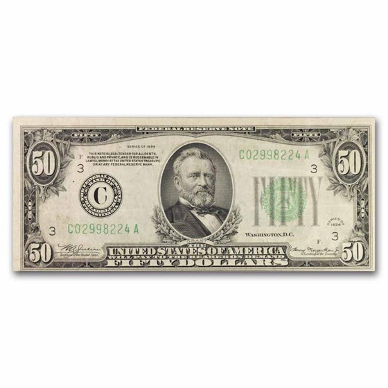 1934's $50 FRN's XF (District of Our Choice) 1934's $50 FRN's XF (District of Our Choice)