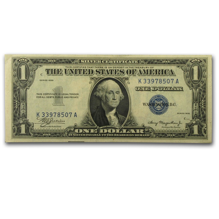 1935 $1.00 Silver Certificate AU (Fr#1607)