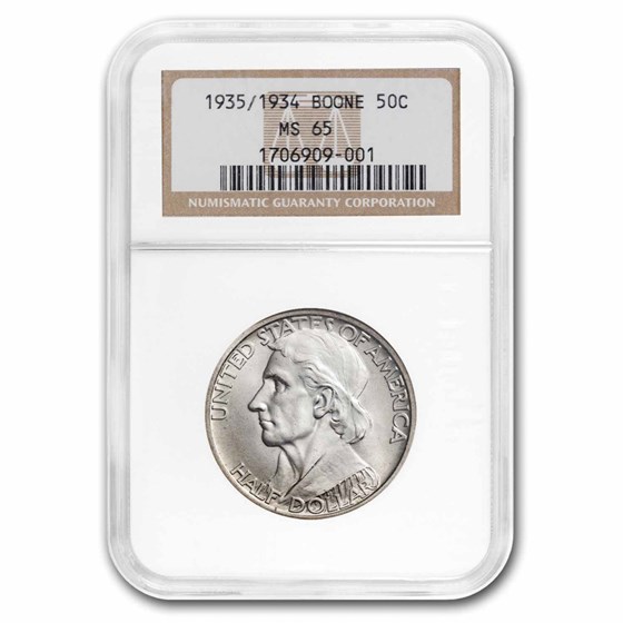 1935/1934 Boone Half Dollar MS-65 NGC 1935/1934 Boone Half Dollar MS-65 NGC
