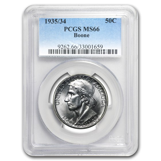 1935/1934 Boone Half Dollar MS-66 PCGS 1935/1934 Boone Half Dollar MS-66 PCGS